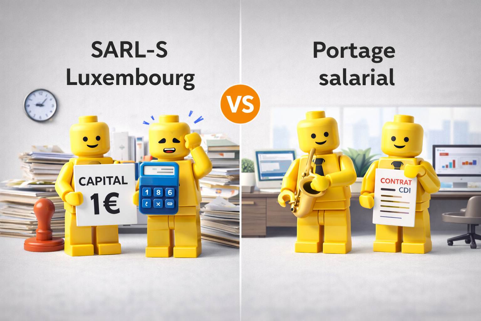 SARL-S Luxembourg vs portage salarial : le comparatif chiffré que personne ne fait vraiment